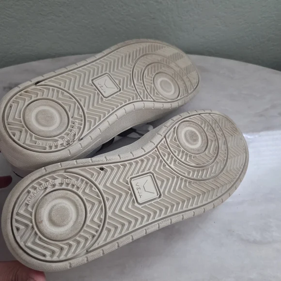 Veja White and Black Lace Up Sneakers - Picture 7 of 7